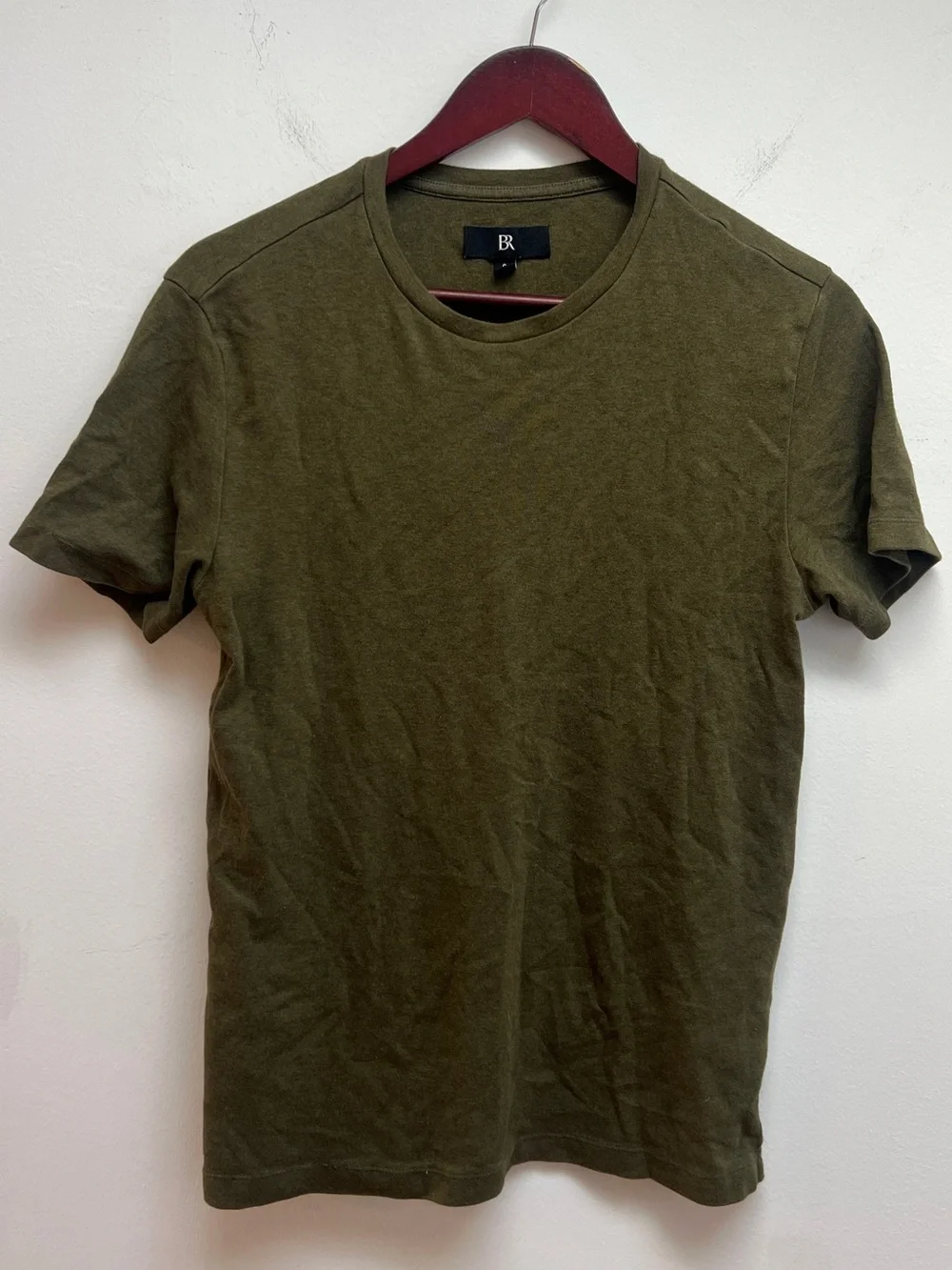 BANANA REPUBLIC Men’s Olive Green Luxury Touch Short Sleeve T-Shirt Size S